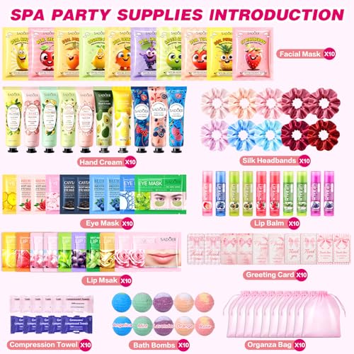 100 PCS Bulk Gifts for Women, Spa Party Favors for Girls with - Product Imagery