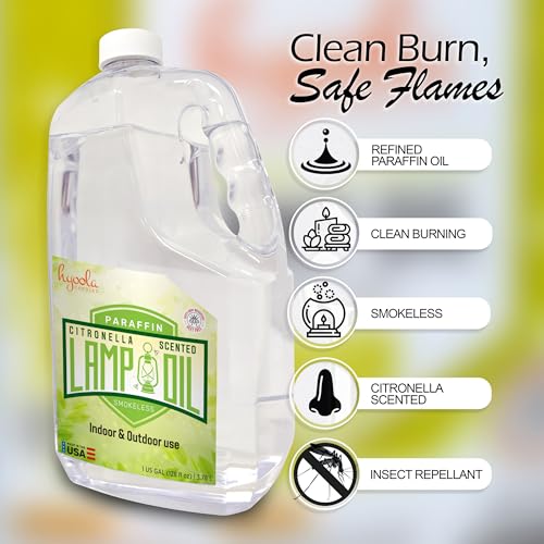Hyoola Paraffin Citronella Lamp Oil, 1 Gallon - Product Imagery