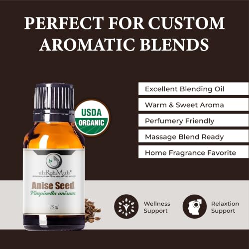 Anise Seed Organic Essential Oil - Steam Distilled Pure - Product Imagery