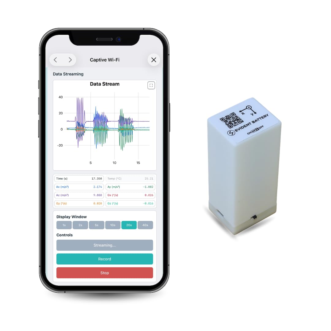 EVB-02 Wi-Fi Vibration & Motion Sensor up to 6.66kHz | 5000mAh - Product Imagery