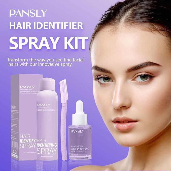 Hair Identifying Spray Kit, Dermaplaning Spray 100mL with After - Product Imagery