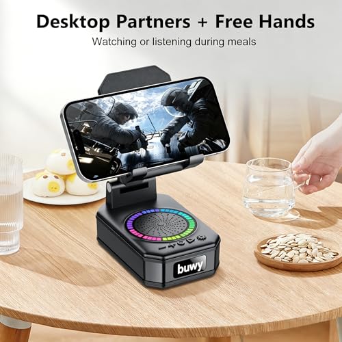 Wireless Charger Phone Stand with Bluetooth Speaker, Birthday - Product Imagery