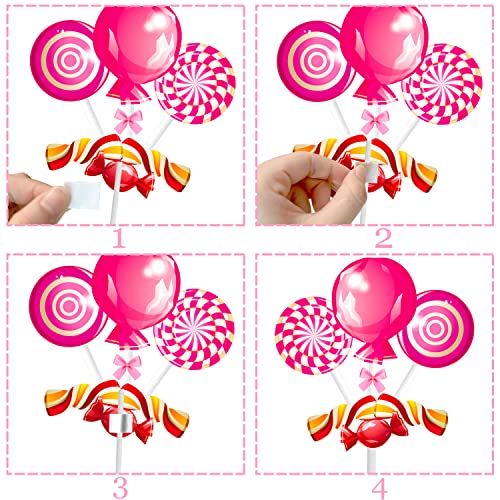 24Pcs Candyland Party Centerpieces Sticks Candyland Lollipop - Product Imagery