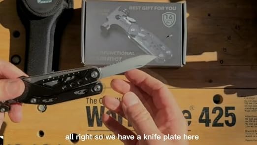 Rush Deer 16-in-1 camping multitool with various tools, ideal for outdoor activities and versatile gift for men and dads