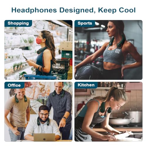 CIVPOWER Neck Fan: Portable Personal Neck Cooling Rechargeable - Product Imagery