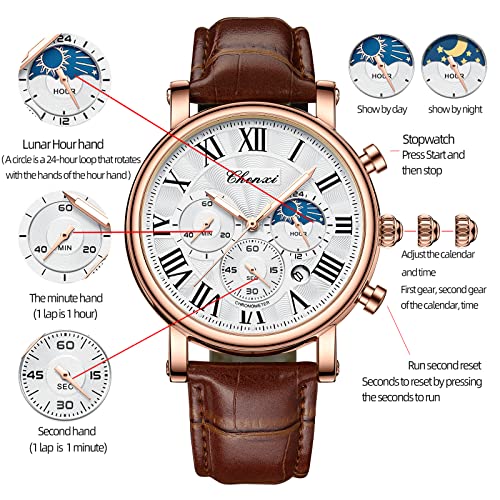 FANMIS Men Classic Watches Chronograph Analog Watch Business - Product Imagery