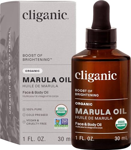 Cliganic Organic Marula Oil, 100% Pure - For Face & Hair Natural Cold Pressed U - Cliganic Official Product View 1