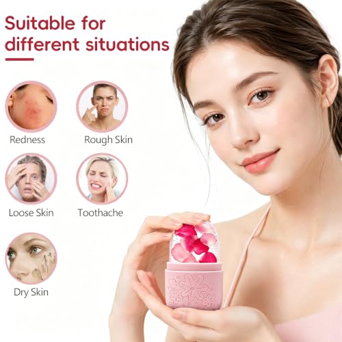 Skincare Tools Set with Face Cleansing Brush, Ice Face Roller & - Product Imagery