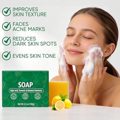 2Pcs Stemsoul Soap,Superfood Stemsoul Soaps,StemSoul Turmeric - Product Imagery