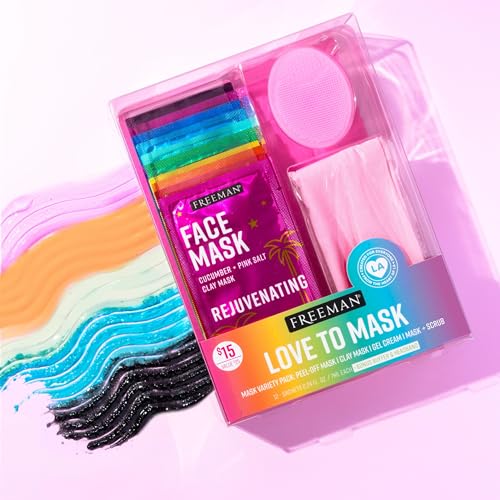 Freeman 14 Piece Love To Mask Variety Pack, Face Masks - Product Imagery
