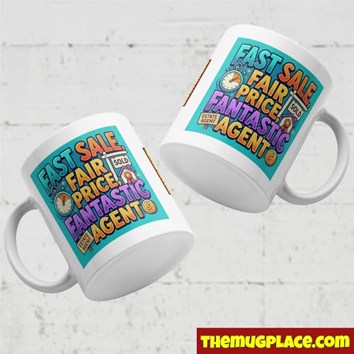 Fast Fair Fantastic Agent Mug - Estate Agent Appreciation Coffee - Product Imagery