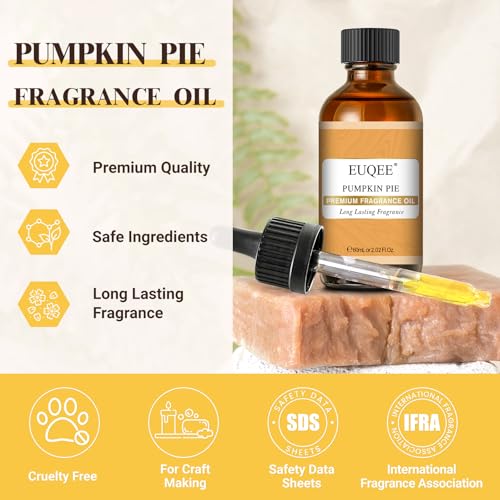 EUQEE Pumpkin Pie Fragrance Oil for Diffuser(2.02 Fl oz/60 ml) - Product Imagery