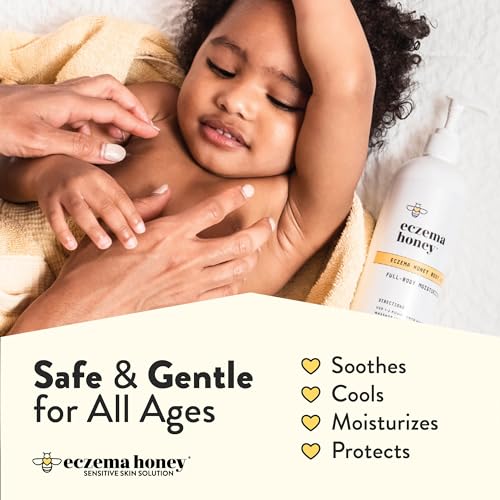 ECZEMA HONEY Oatmeal Body Lotion, Natural Dry Skin Repair (16 Oz) - Product Imagery
