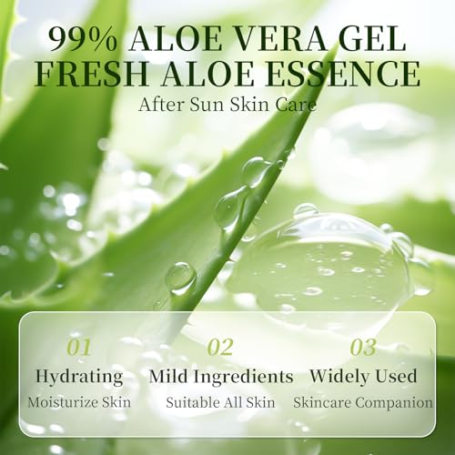 KONEUK 200 Pack Bulk Aloe Vera Gel, 99% Pure Aloe Vera Gel for - Product Imagery
