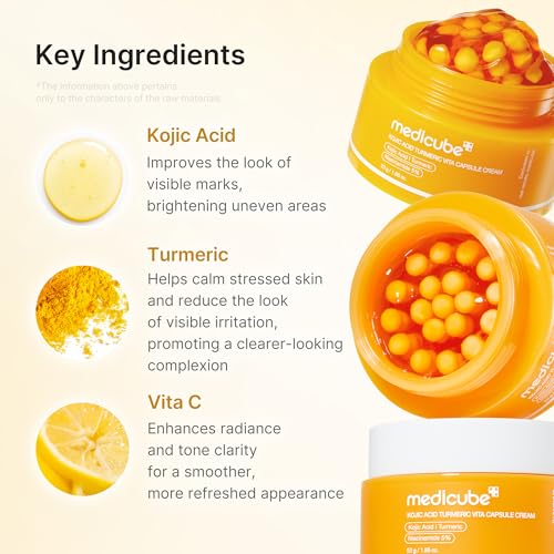 medicube Capsule Cream with Kojic Acid & Turmeric for Uneven - Product Imagery