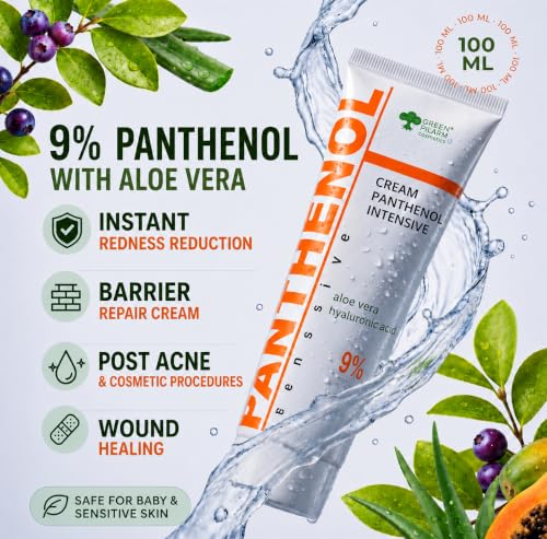 9% Panthenol Cream, After Sun Skincare & Redness Relief - Product Imagery