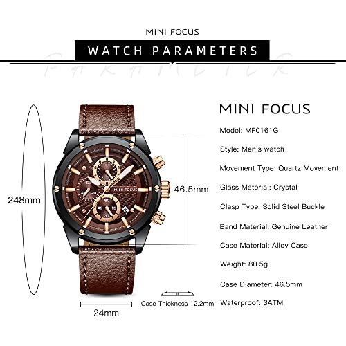 MF MINI FOCUS Men Watches Business Casual Wrist Watches - Product Imagery