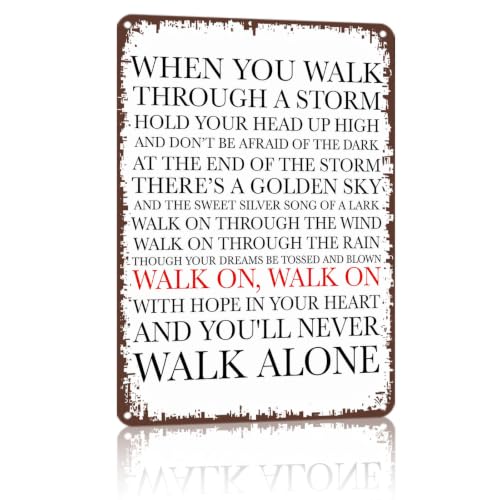 8x12 Inch Aluminum Metal Sign, Inspirational Quote Wall Decor, - Product Imagery