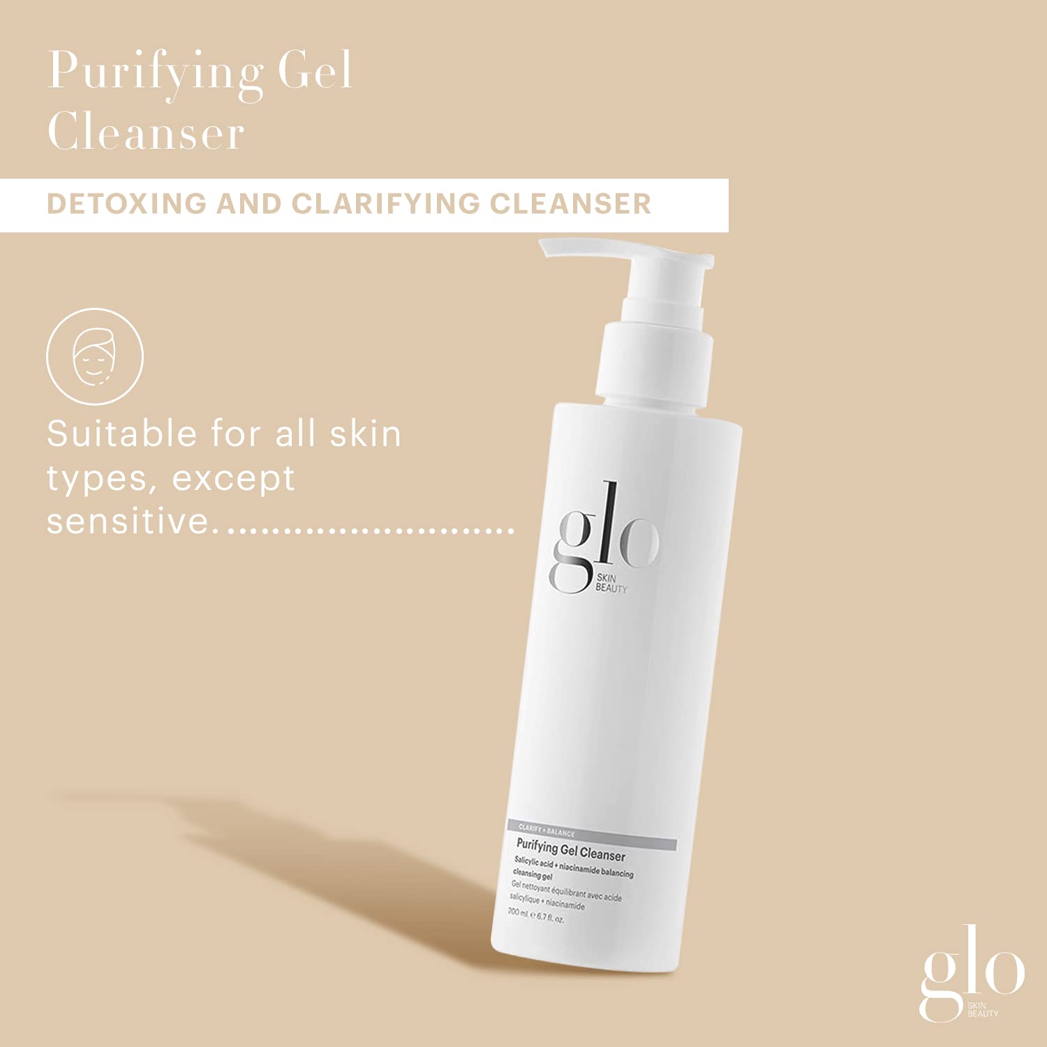 Glo Skin Beauty Purifying Gel Cleanser Salicylic Acid Face - Glo Skin Beauty Official Imagery - 4