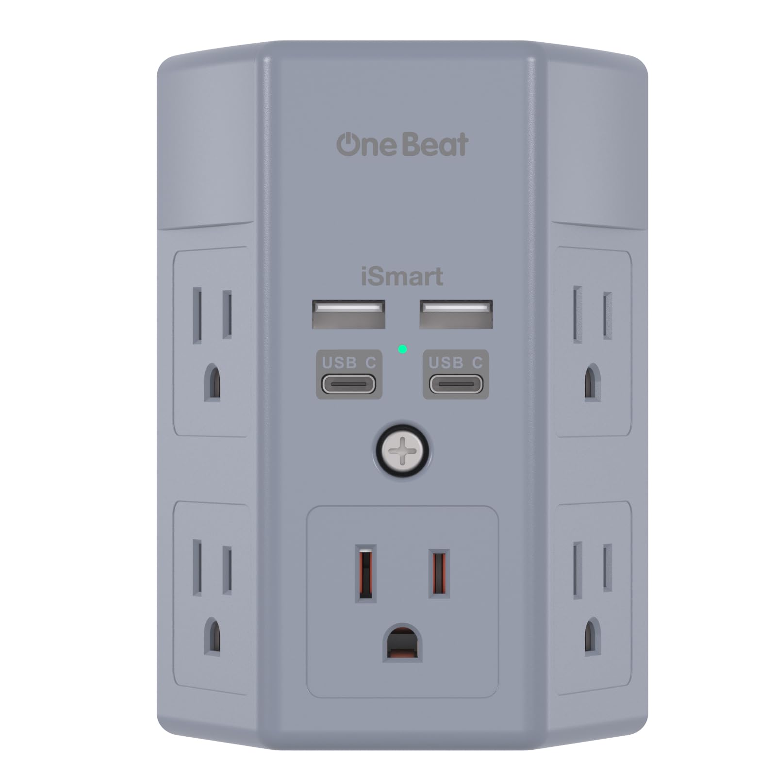 One Beat Surge Protector Wall Outlet Extender,3-Sided Outlet Spli - One Beat Official Product View 10