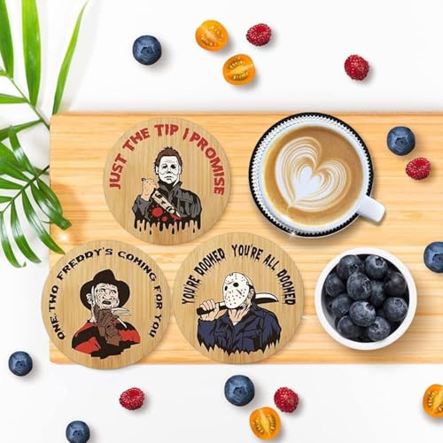 Generic Halloween Spooky Coasters Gift Set Horror Movie - Product Imagery