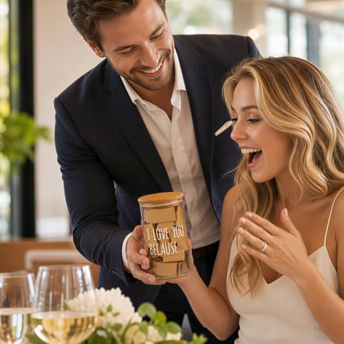 AW BRIDAL Reasons I Love You Memory Jar Gifts for Boyfriend Men - Product Imagery