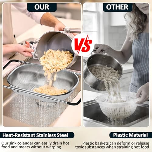 Over the Sink Colander - Strainers and Colanders - Sink Strainer - Product Imagery