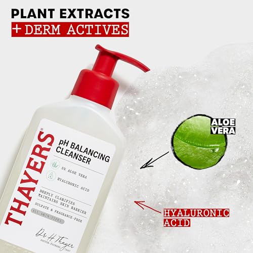 THAYERS pH Balancing Daily Cleanser, Face Wash with Aloe Vera, - Product Imagery