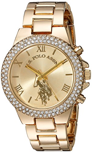 U.S. Polo Assn. Women's Analog Watch – Gold-Tone Dial with - Product Imagery
