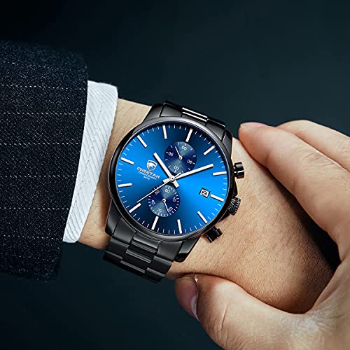 GOLDEN HOUR Fashion Business Mens Watches with Stainless Steel - Product Imagery