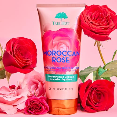 Tree Hut Moisturizing Body Lotion, Moroccan Rose, 8.5 Fl Oz - Product Imagery