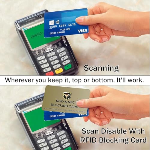 SaiTech IT RFID Blocking Card for Credit Debit ID Card, Golden - Product Imagery