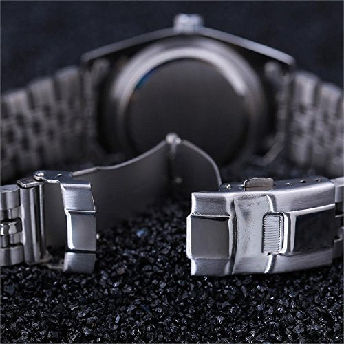 USWATCH Fashion Luxury Stainless Steel Calendar Diamond Luminous - Product Imagery