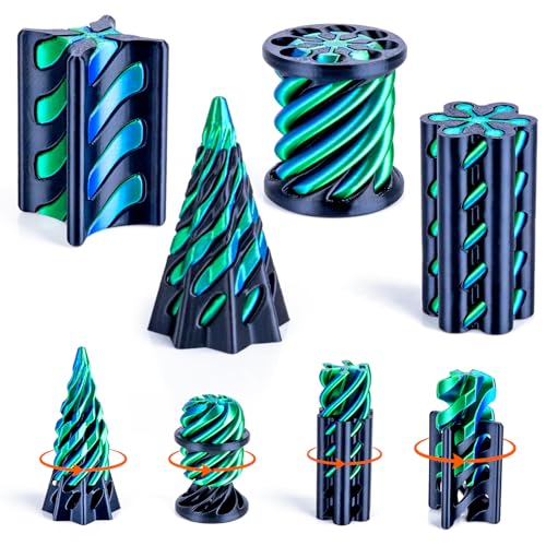 4 Pack Impossible Cone Fidget Toy, 3D Printed Spiral Pyramid - Product Imagery