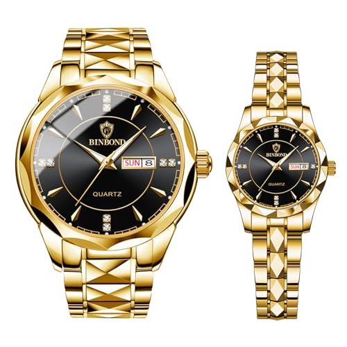 JewelryWe Business Analog Quartz Watches: Men Women Dress - Product Imagery