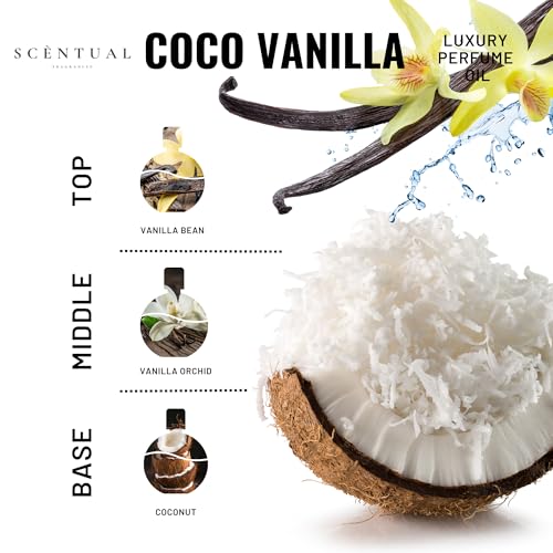 Scentual Fragrances, Luxury Perfume Oil, Madagascar Coconut - Product Imagery
