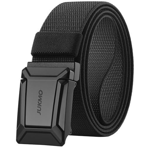 JUKMO Men's Stretch Tactical Belt, 1.5" Elastic Nylon Web with - Product Imagery