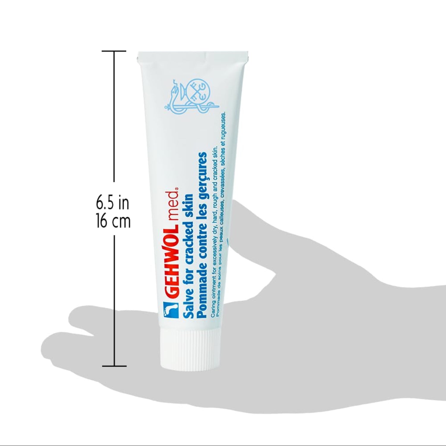 Elefair GEHWOL Med Salve for cracked skin in 2.6 oz jar, moisturizing foot care product with healing properties.