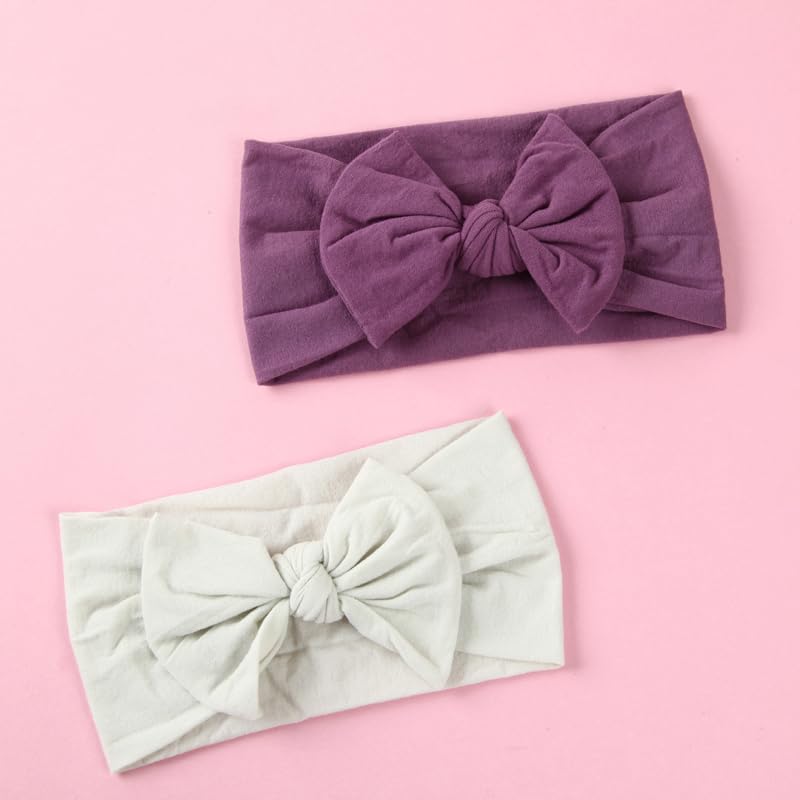 20-Pack Baby Headbands, 4.5" Soft Nylon Stretchy Hair Bows - Product Imagery