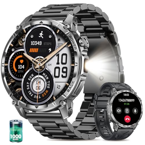 Military Smart Watches for Men (Answer/Make Call), 1.7" HD Mens - Product Imagery