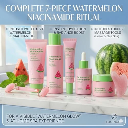 Watermelon Niacinamide Skin Care Set, Skin Care For Kids & Girls - Product Imagery