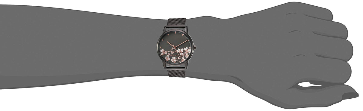Nine West Women s Floral Dial Mesh Bracelet Watch - Nine West Official Imagery - 6