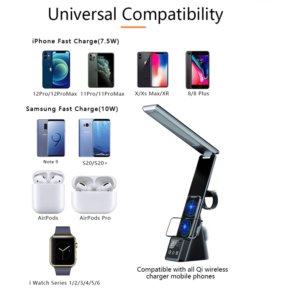 IHAO 6in1 Multifunctional Foldable LED Table Lamp with - IHAO Official Imagery - 8