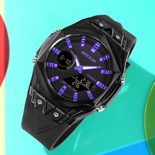 FANMIS Unisex Analog Digital Dual Display Watch Outdoor Sports - Product Imagery