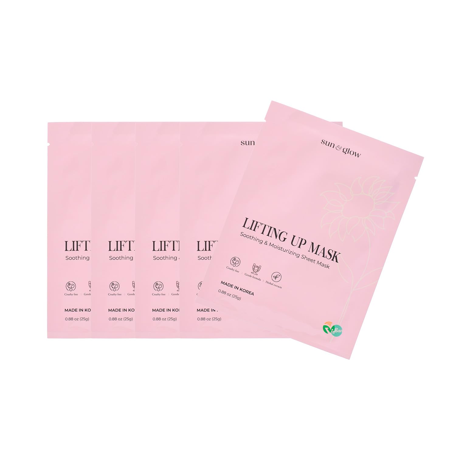 SUN &amp; GLOW VEGAN LIFTING UP MASK Featuring a blend of Herbal - SUN &amp; GLOW
