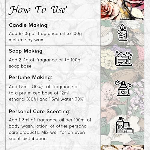 HIQILI Tobacco Vanilla Fragrance Oil for Diffuser, Inspired by - Product Imagery