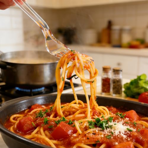 MOACOCK 100 Count Exact Heavy Weight Plastic Forks and Spoons - Product Imagery