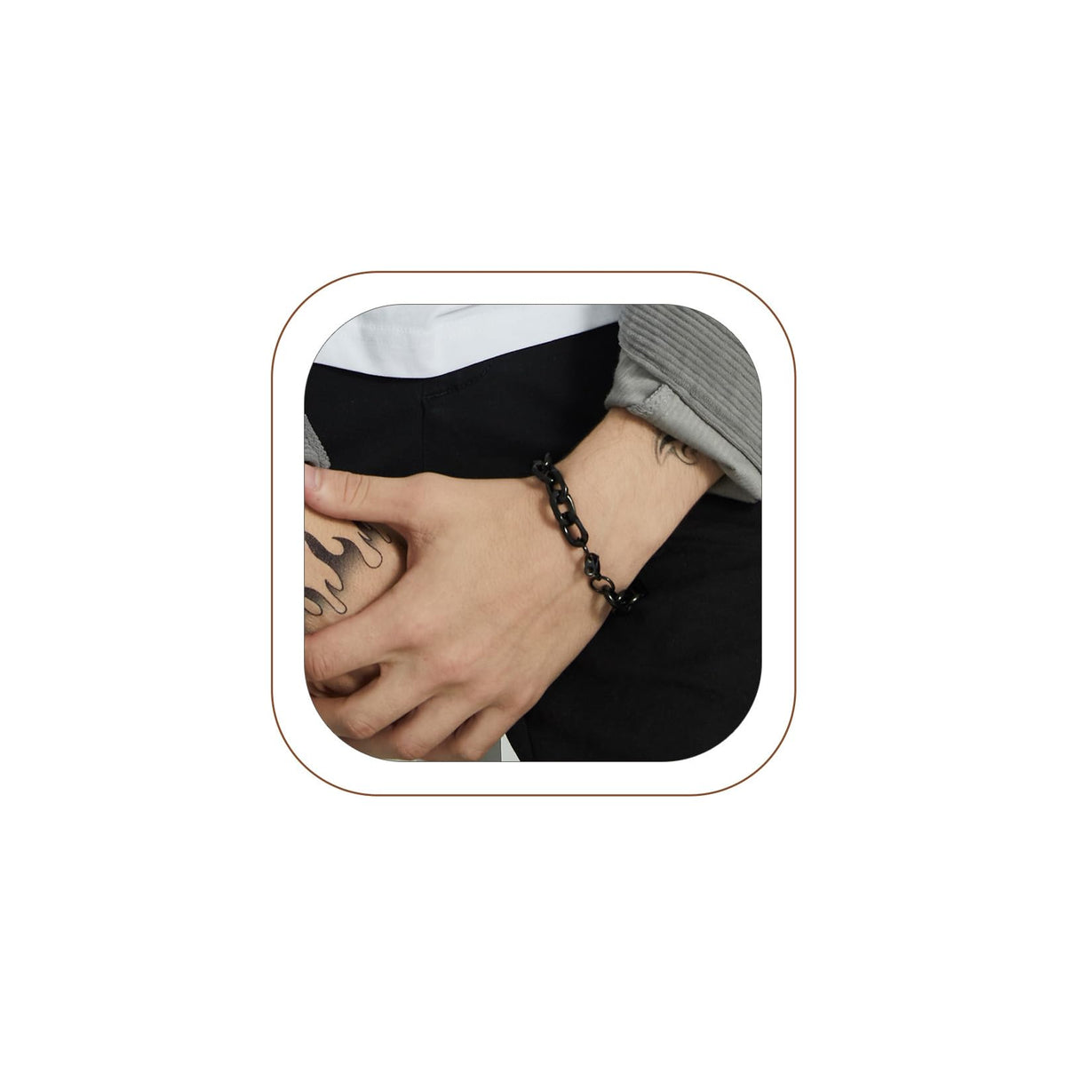ChainsHouse Stainless Steel Cable Chain Link Bracelet for - ChainsHouse Official Imagery - 7