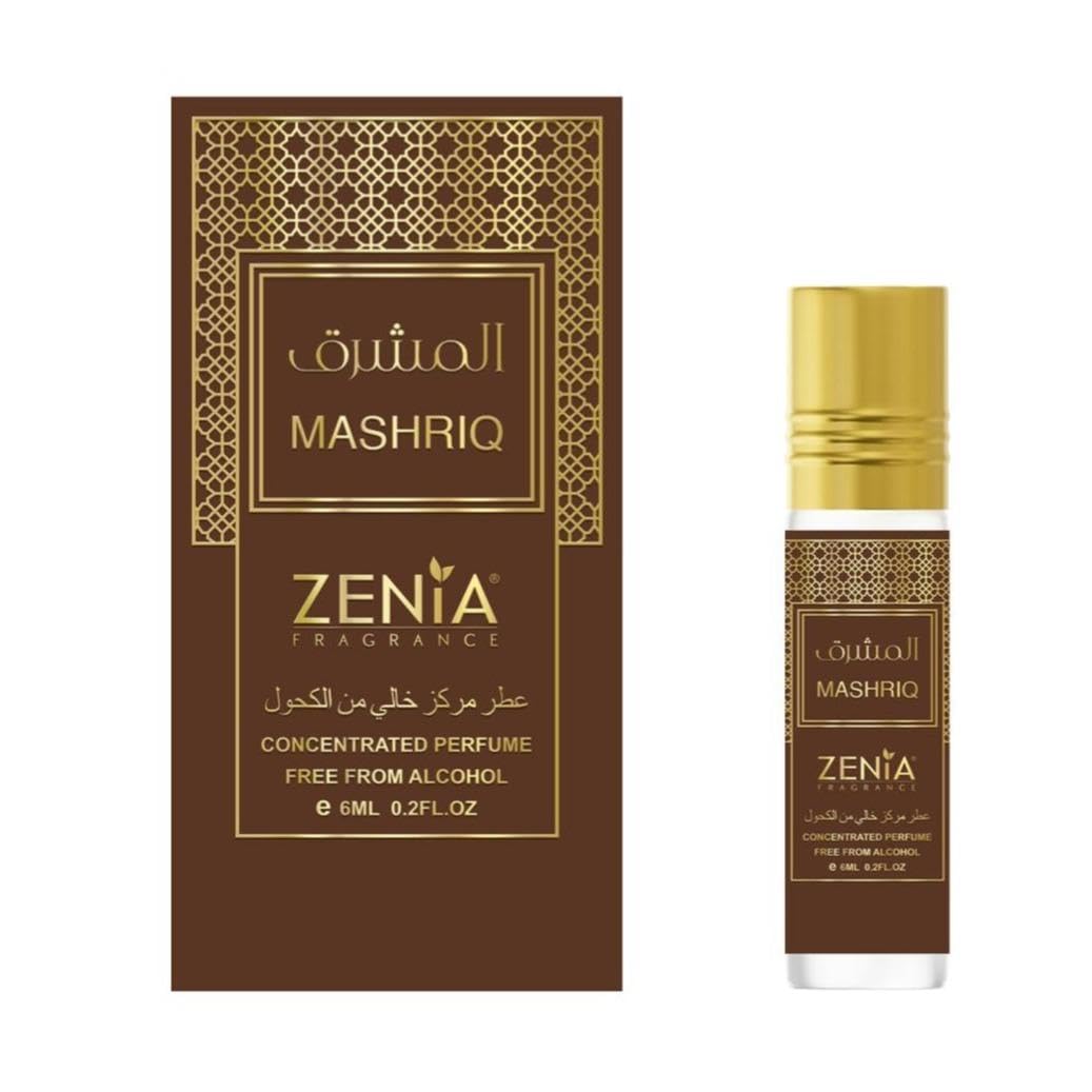 Zenia Mashriq Perfume Oil Roll-On – 6ml / 0.2oz | Long Lasting - Product Imagery