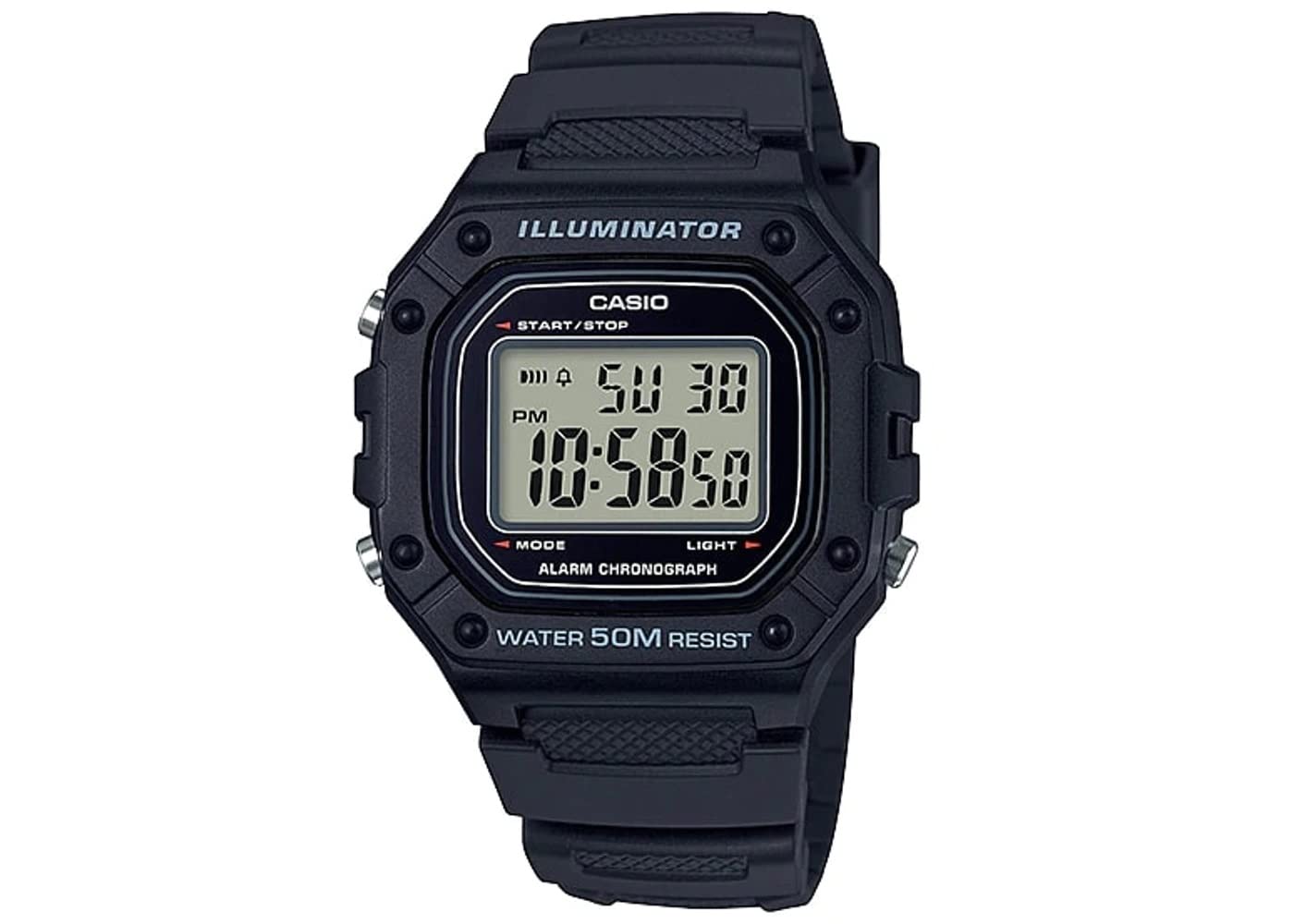 Casio W218H Series | Men’s Digital Watch | 50M WR | 1/100 Second Stopw - View 1